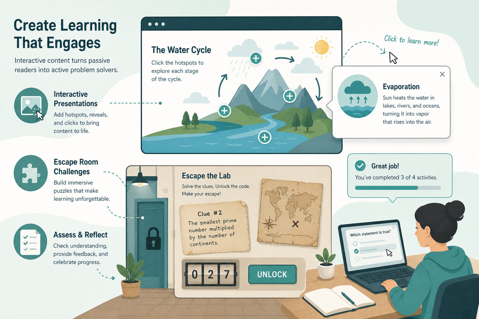 Genially: presentaciones interactivas y escape rooms educativos en casa
