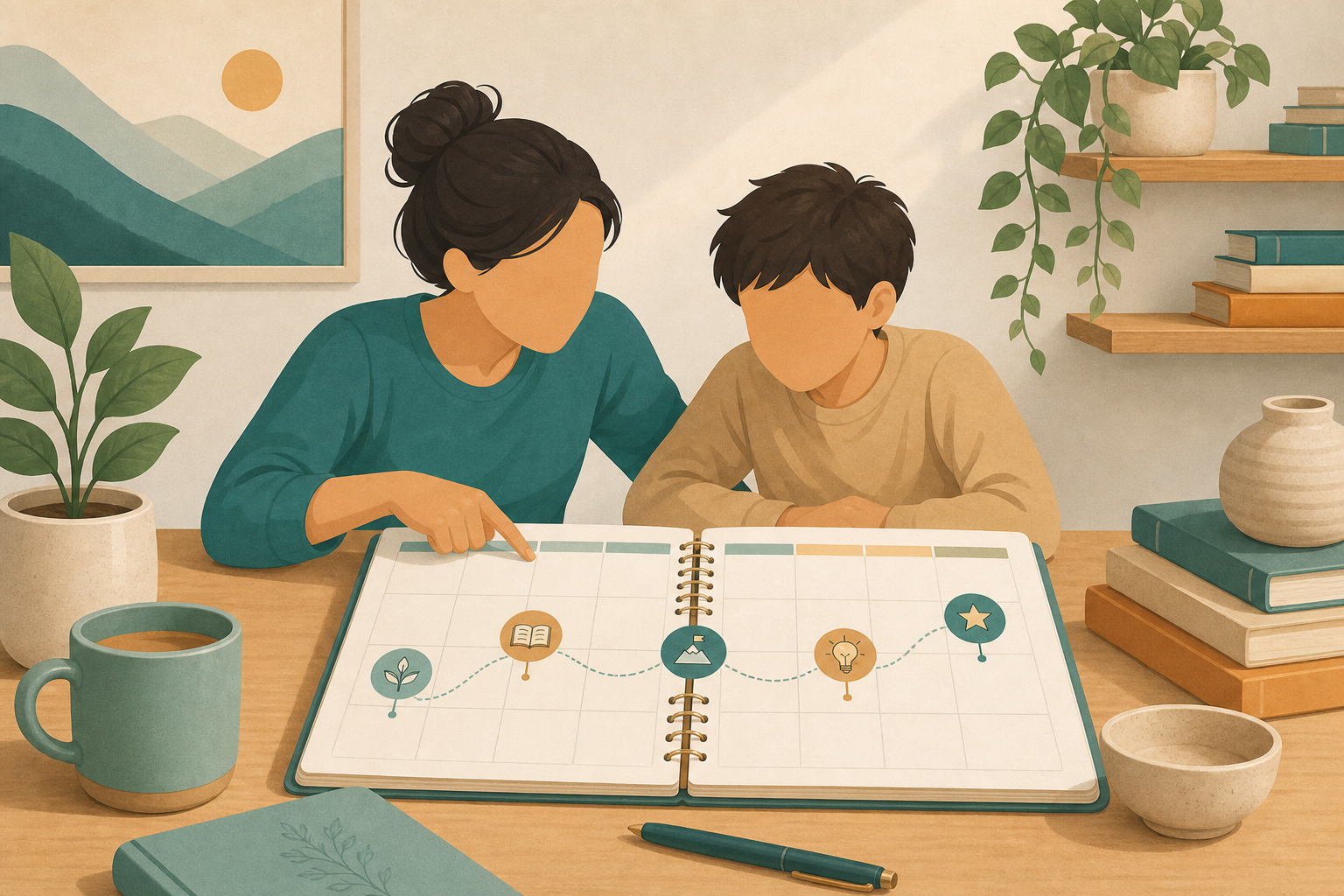 A typical homeschooling week with online tools